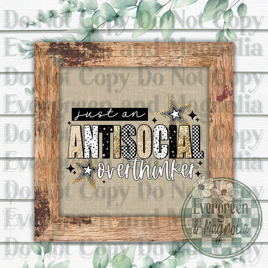 Antisocial Overthinker (Black)