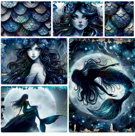 Mixed Image Sheet - Dark Mermaid Princess (Printed Vinyl)