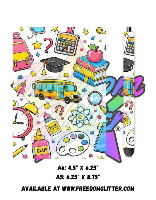 Back 2 School Acrylic Notebook Cover