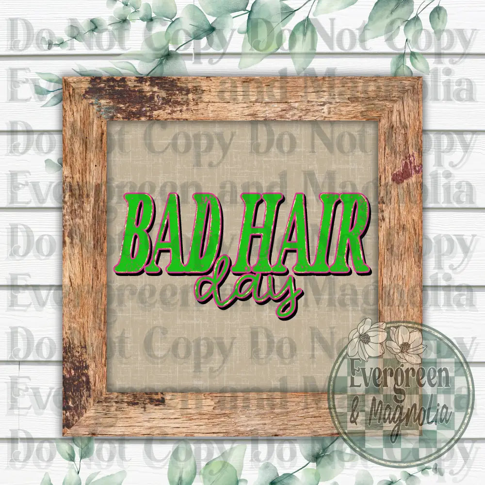 Bad hair day (green and pink)