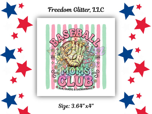 Baseball Moms Club Floral (UVDTF)