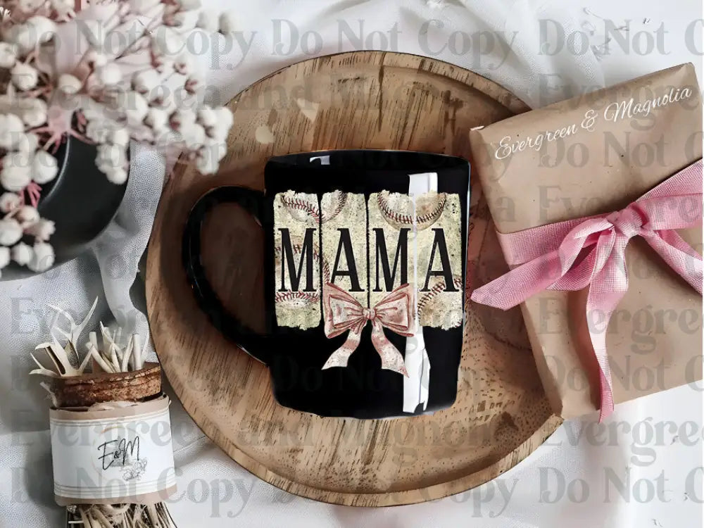 Baseball mama pink