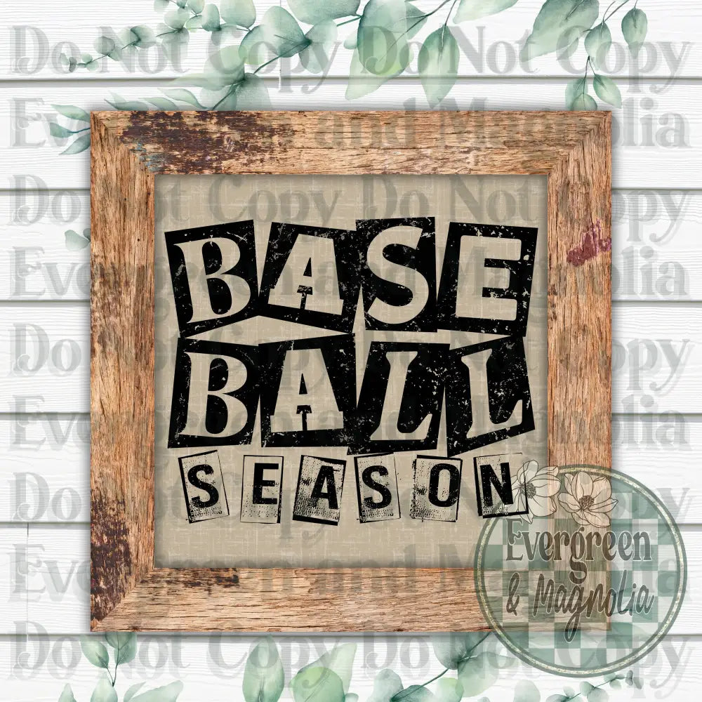 Baseball season (grunge black)