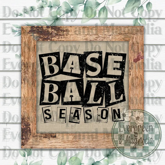 Baseball season (grunge black)