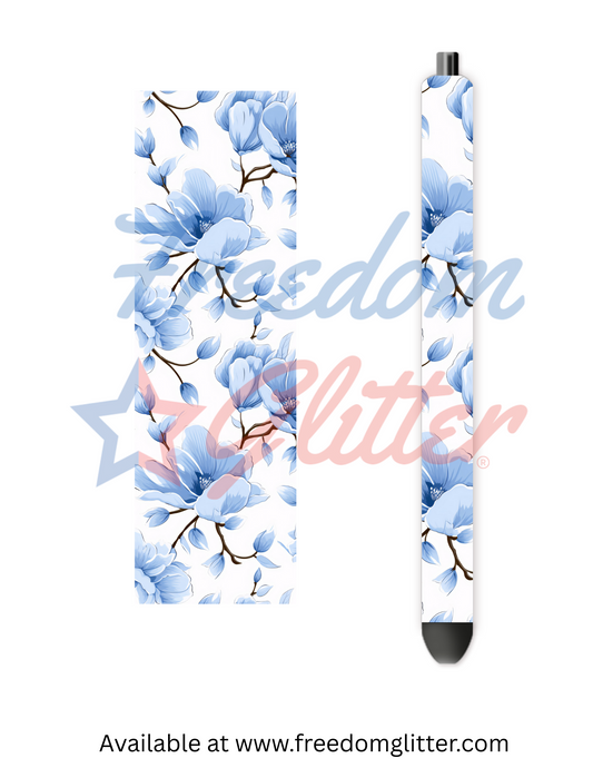 Beautiful Floral 3 Pen Wrap (Vinyl)