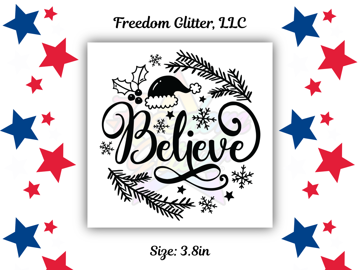 Believe UVDTF Transfer – 3.8" Ornament Design