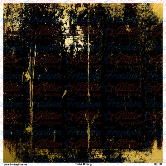 Black & Gold Grunge 1 (Printed Vinyl)