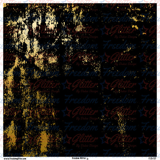 Black & Gold Grunge 2 (Printed Vinyl)