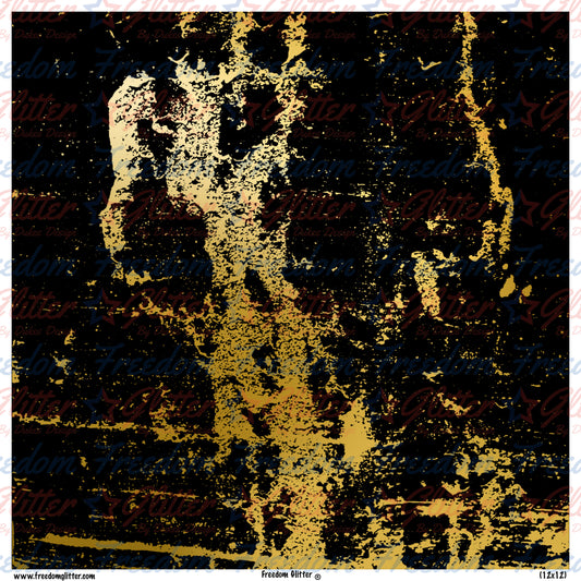 Black & Gold Grunge 3 (Printed Vinyl)
