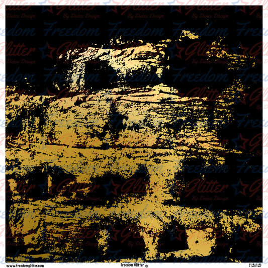 Black & Gold Grunge 4 (Printed Vinyl)