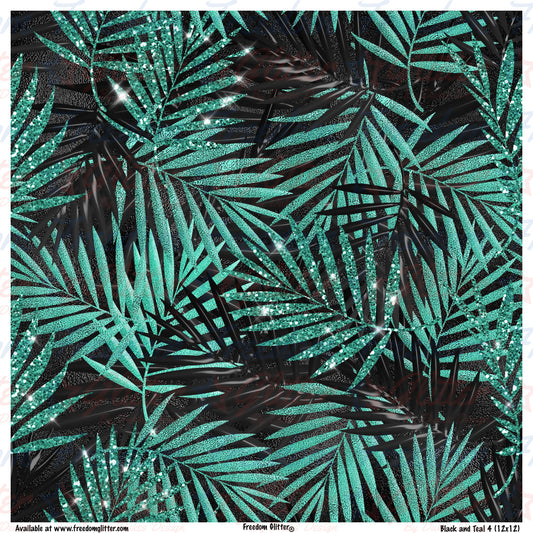 Black & Teal 1 (Printed Vinyl)