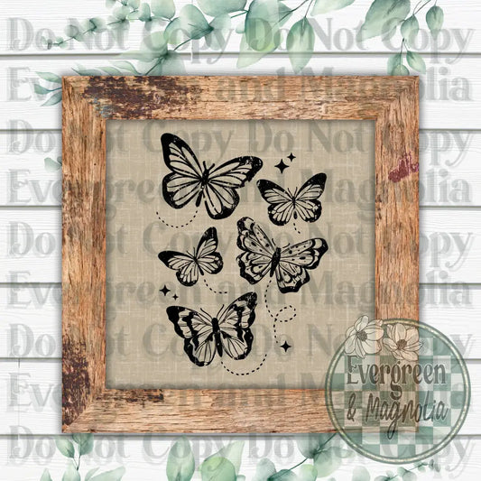 Black butterflies