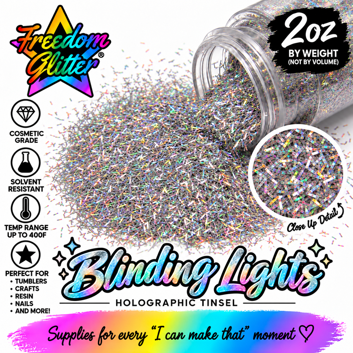 Blinding Lights (Holographic Tinsel Glitter)