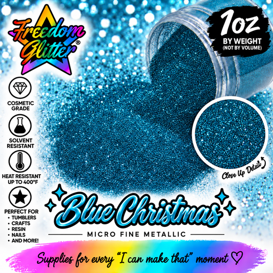 Blue Christmas (Metallic Glitter)