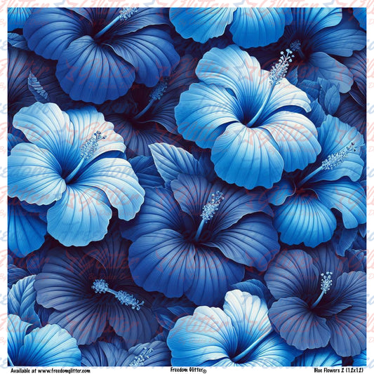 Blue Flowers 2 (Printed Vinyl)