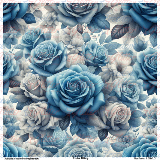 Blue Flowers 3 (Printed Vinyl)