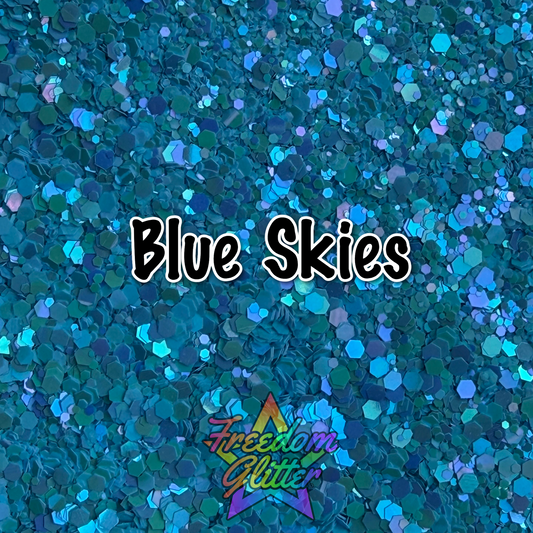 Blue Skies (Pearl Iridescent Glitter)
