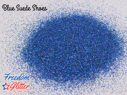 Blue Suede Shoes (Holographic Glitter)