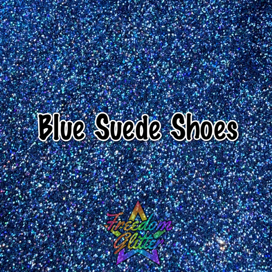 Blue Suede Shoes (Holographic Glitter)