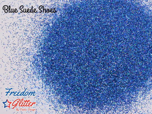 Blue Suede Shoes (Holographic Glitter)