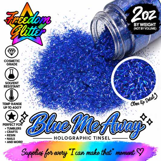 Blue Me Away (Holographic Tinsel Glitter)