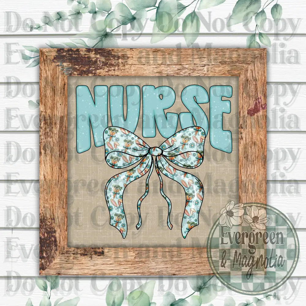 Nurse easter bow (blue)