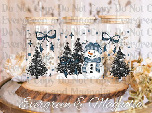 Blue snowman 25