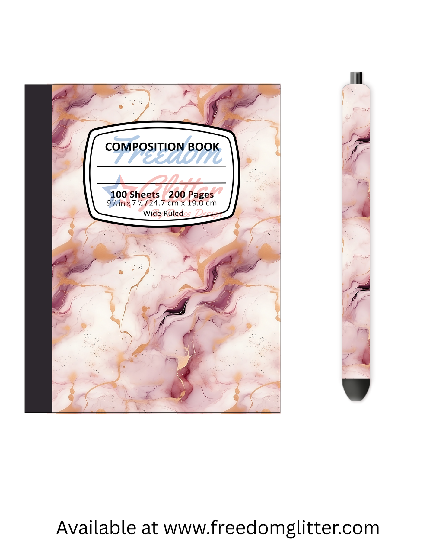 Blush Marble 3 Notebook Cover