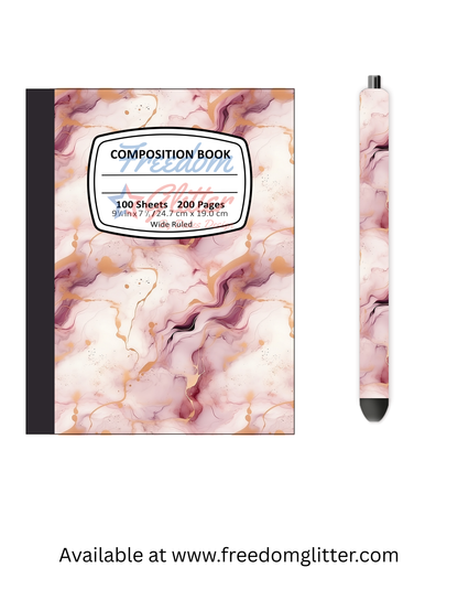 Blush Marble 3 Notebook Cover