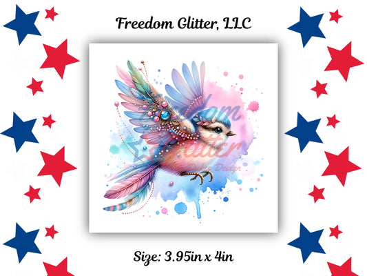 Boho Collection - Beautiful Bird Decal (UVDTF)