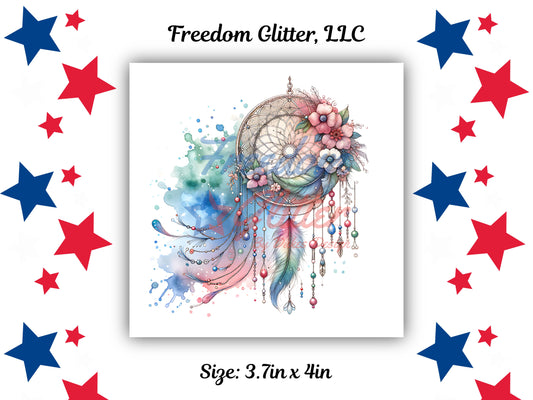 Boho Collection - Blowing Dreamcatcher Decal (UVDTF)