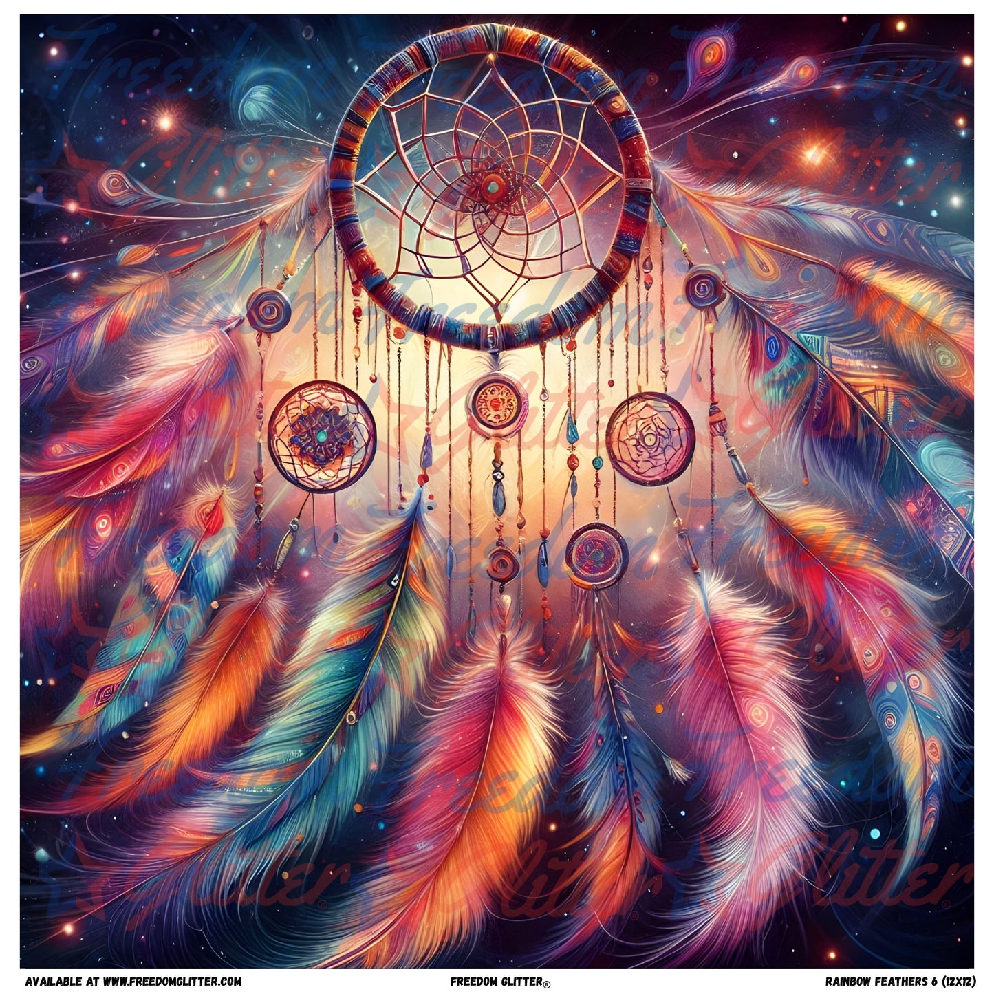 Boho Dreamcatcher & Feathers 1 (Printed Vinyl)