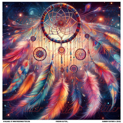 Boho Dreamcatcher & Feathers 1 (Printed Vinyl)