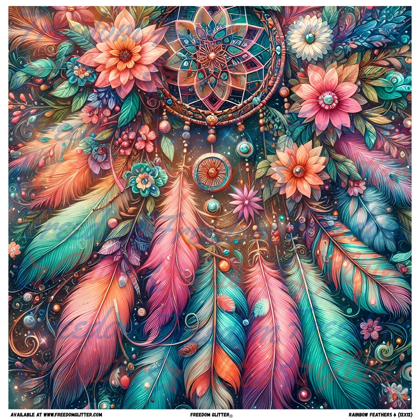 Boho Dreamcatcher & Feathers 2 (Printed Vinyl)