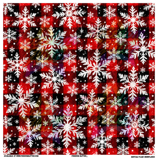 Buffalo Plaid & Snowflakes (Printed Vinyl)