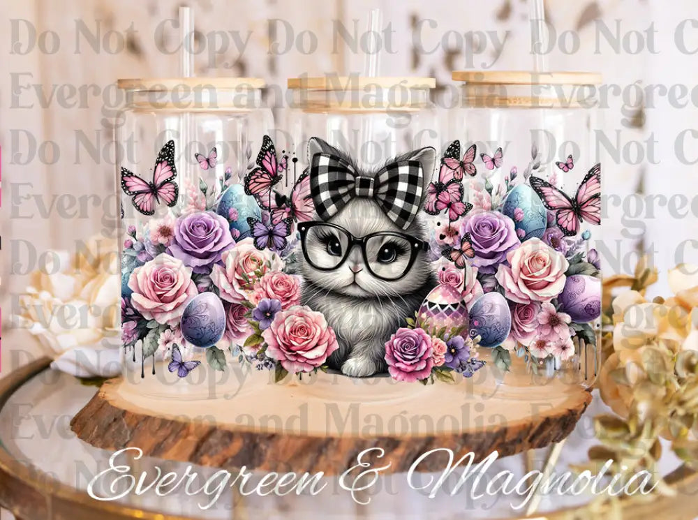 Bunny butterfly & flowers