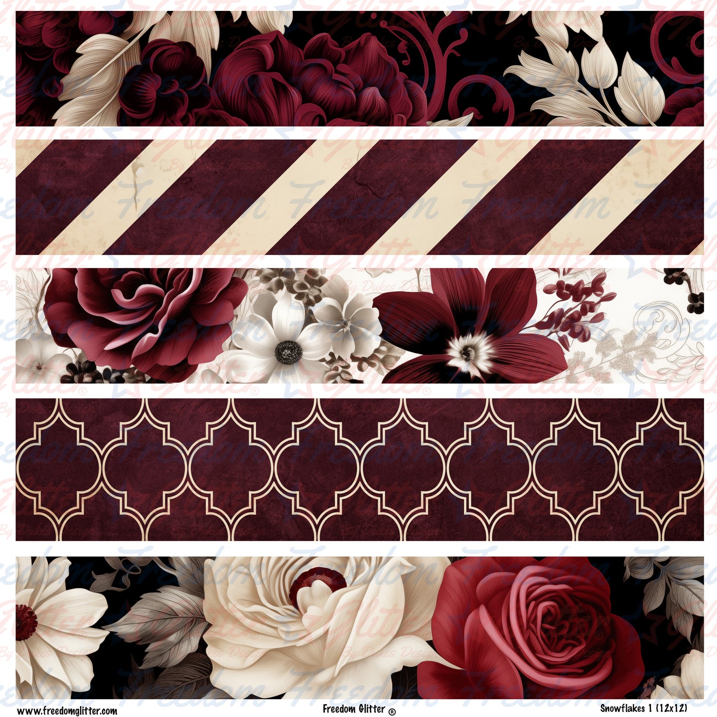 Burgundy 1 2-2.5in Rectangles (Printed Vinyl)