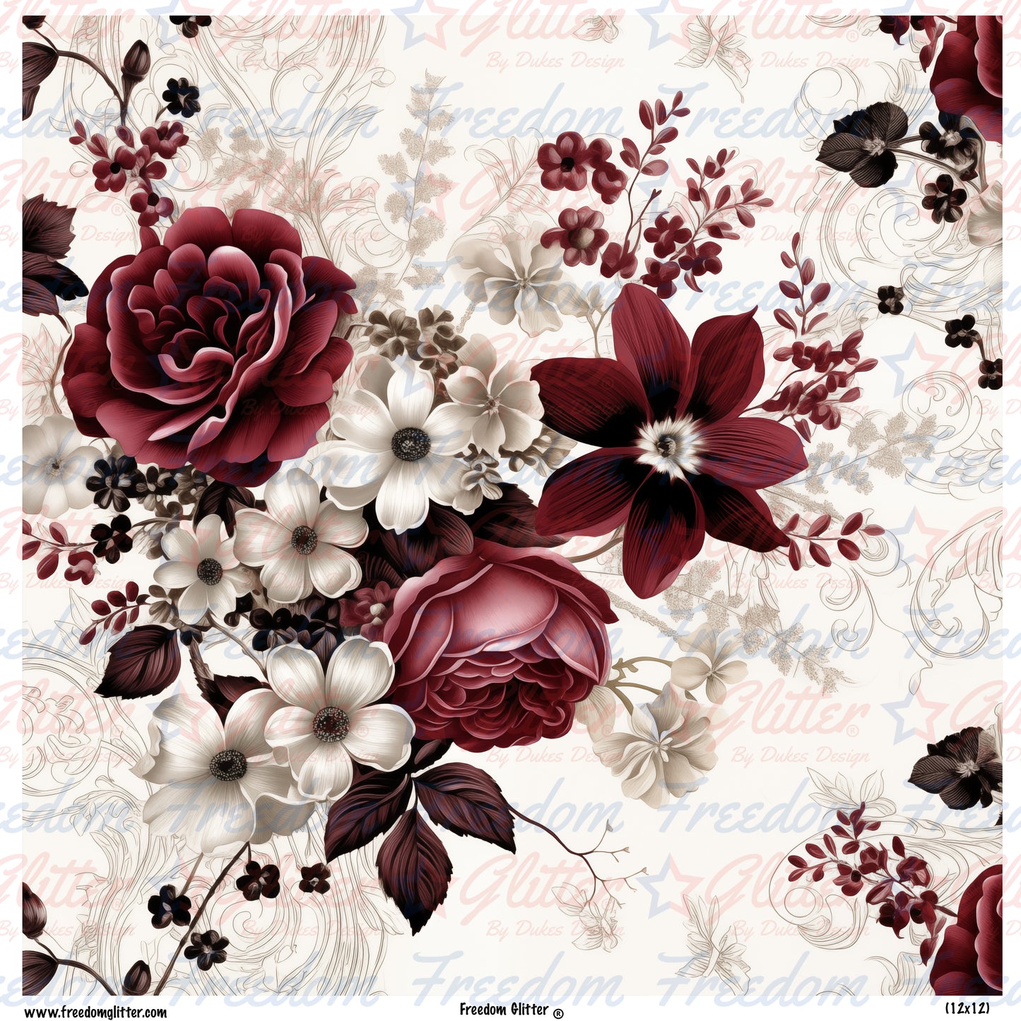 Burgundy 1 (Printed Vinyl)