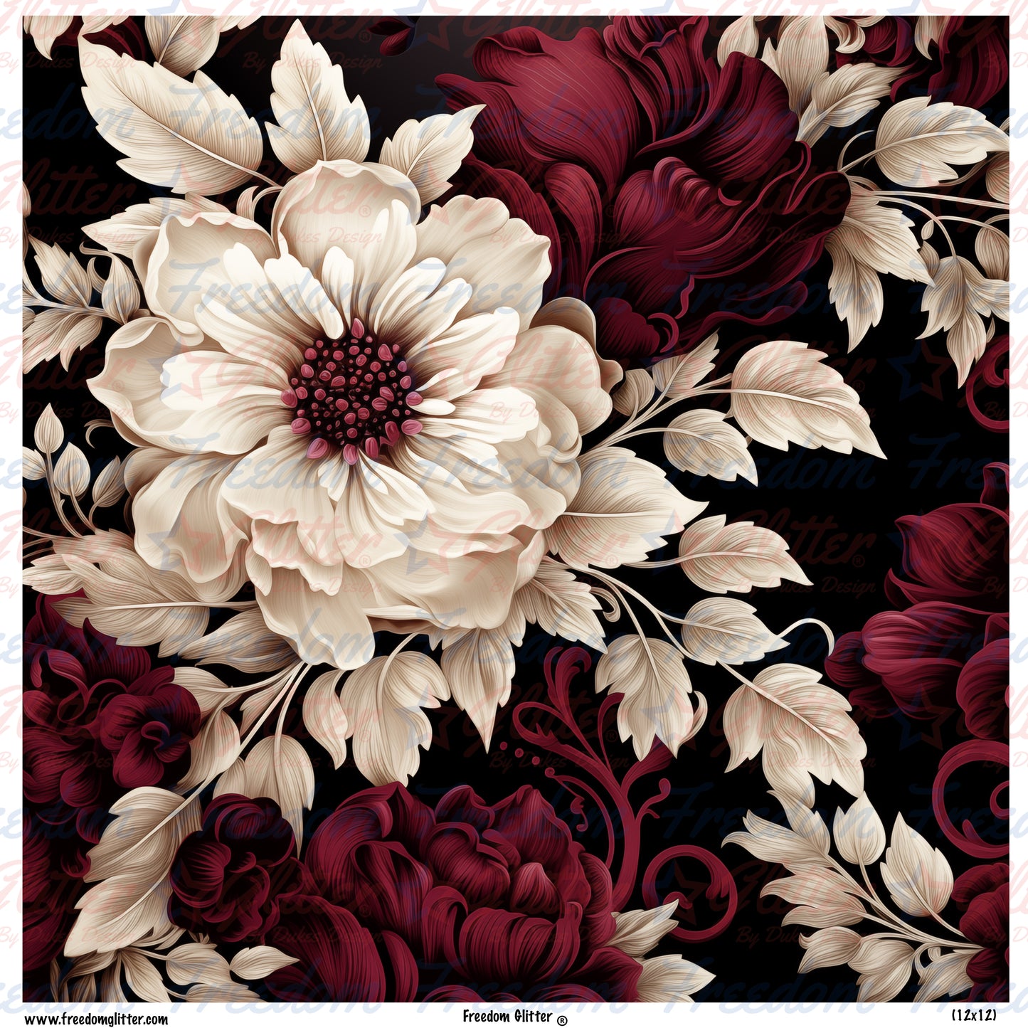 Burgundy 2 (Printed Vinyl)