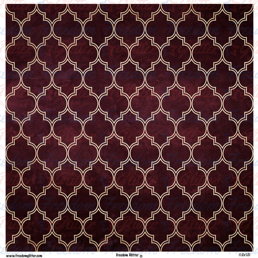 Burgundy 8 (Printed Vinyl)