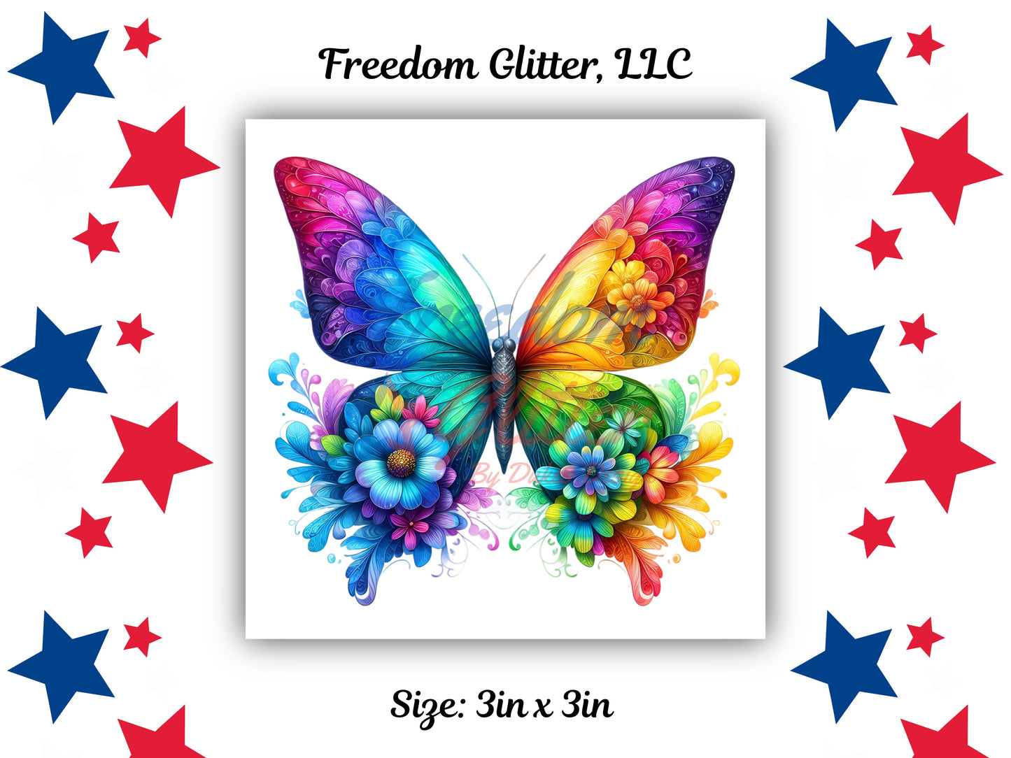 Floral Butterfly 18 Decal (UVDTF)