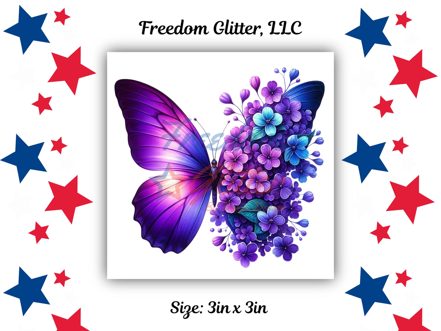 Floral Butterfly 1 Decal (UVDTF)