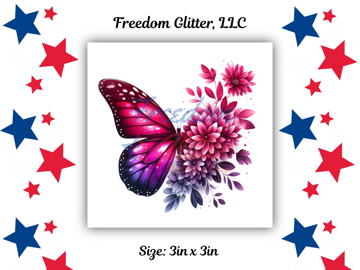 Floral Butterfly 6 Decal (UVDTF)