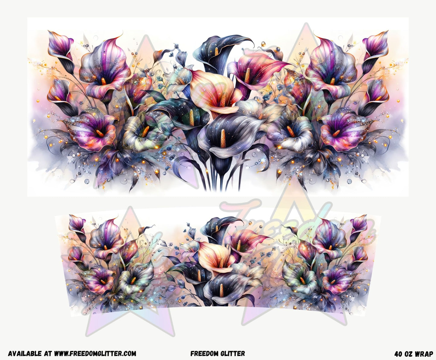 Calla Lilies 40oz Wrap (Printed Vinyl)