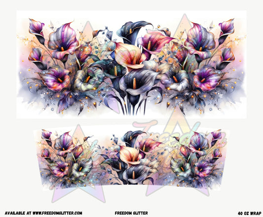 Calla Lilies 40oz Wrap (Printed Vinyl)