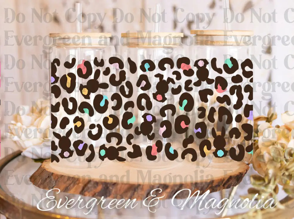 Can Glass_Bunny Easter Leopard