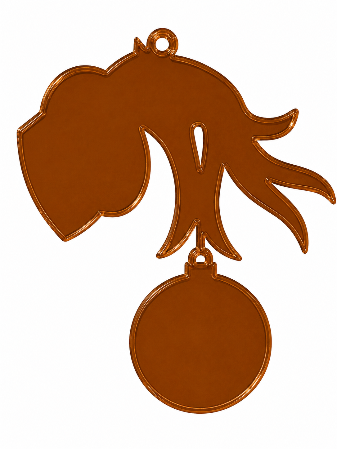 Mean One Hand Family Ornament Acrylic Blank – 4"