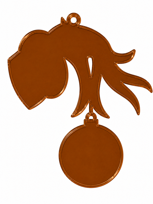 Mean One Hand Family Ornament Acrylic Blank – 4"