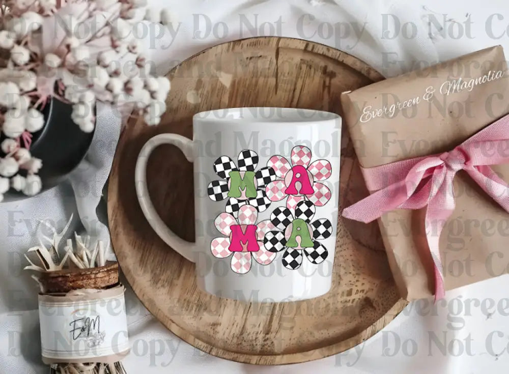 Checkered Mama pinks
