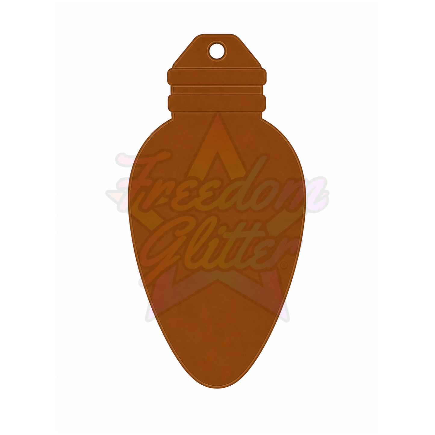 Christmas Light Bulb Acrylic Ornament Blank – 4"